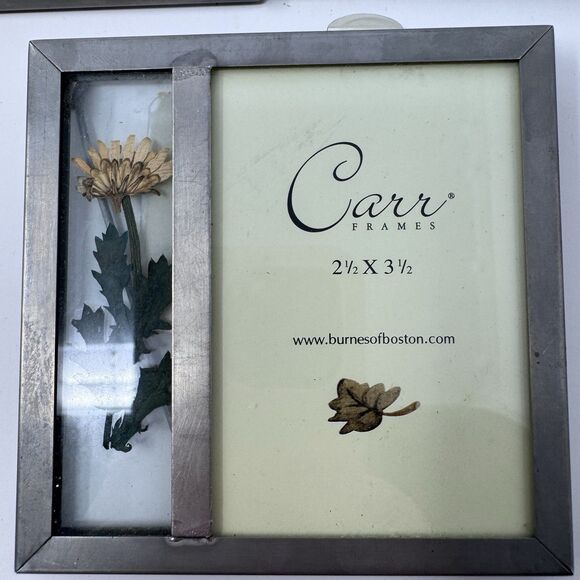 Carr Pressed Flower Picture Frames 2.5”x3.5” Set of 3 Vintage 2001 - Picture 8 of 8